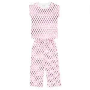 MERRICK GIRLS' PANT SET - HEART TO HEART PINK