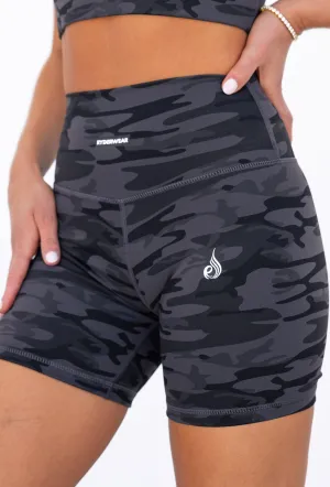 Mid Length Short - Black Camo