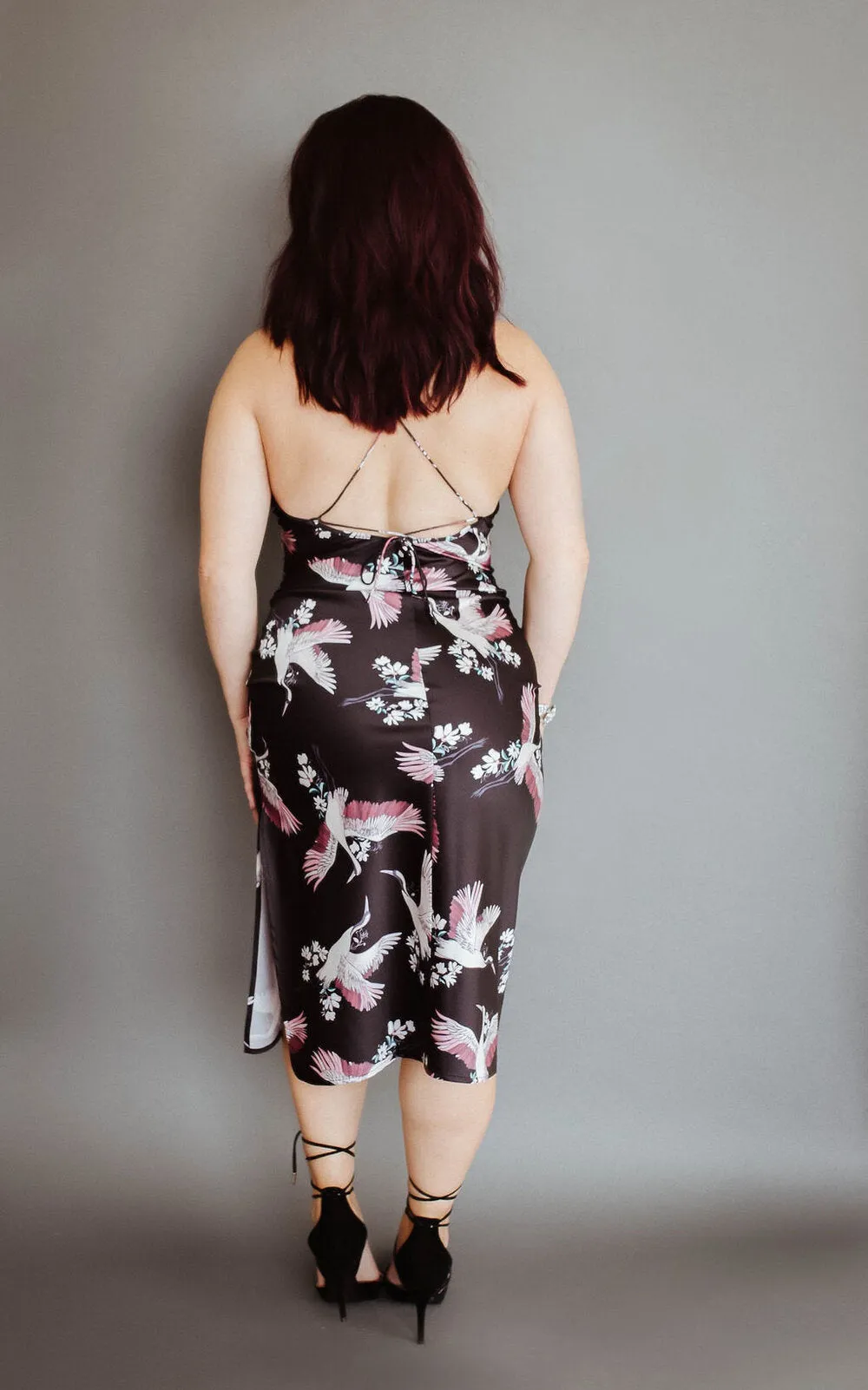 Midi Crane Slip with Side Slits