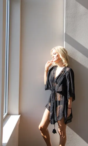 Midnight Swiss Dot Loungewear