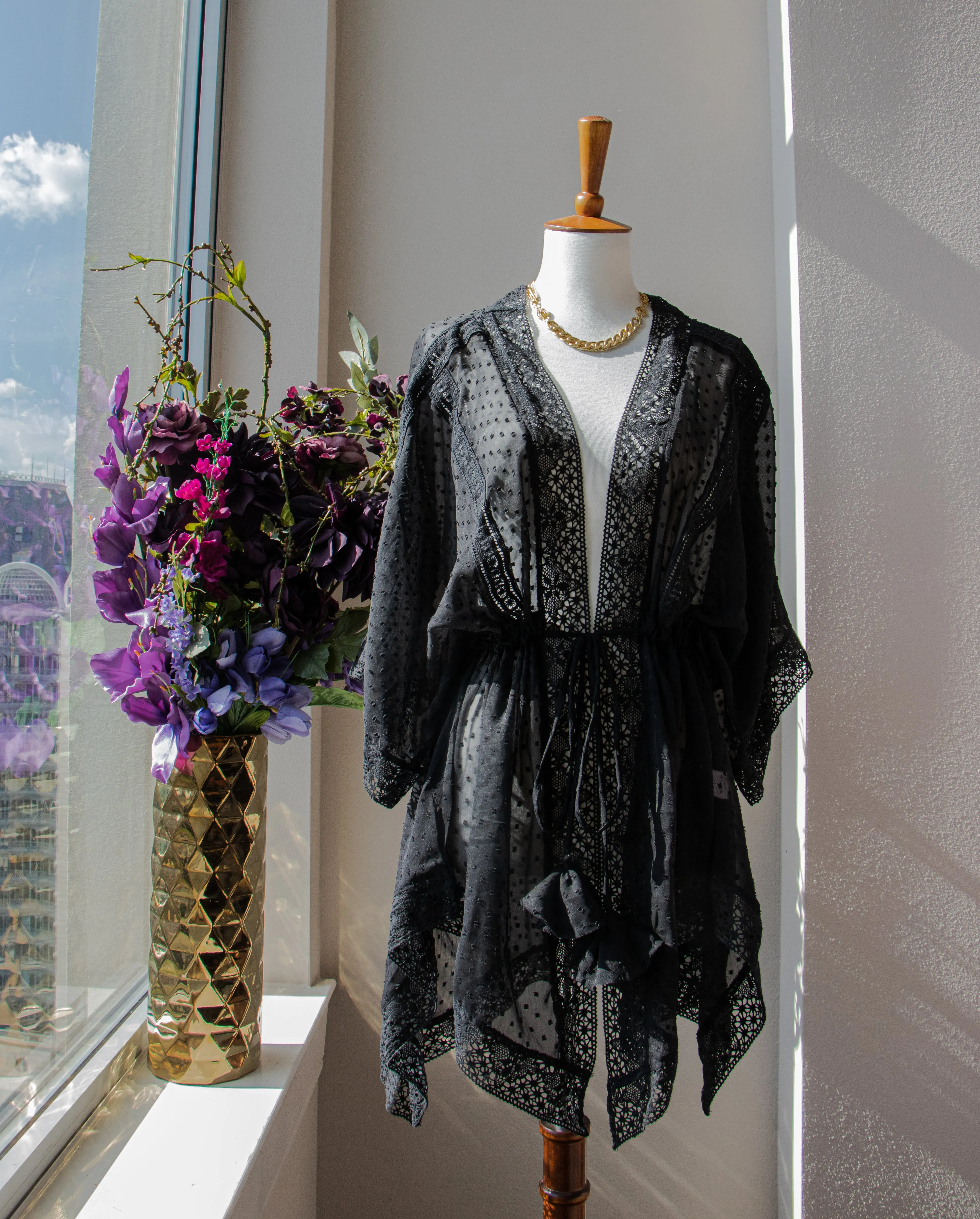 Midnight Swiss Dot Loungewear