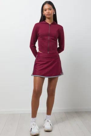 Mini Skirt Burgundy