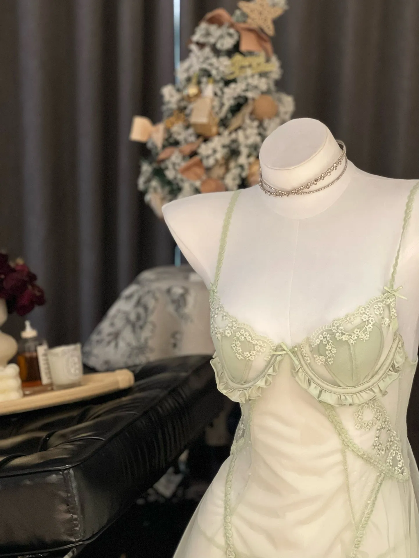 Mint Medley Nightwear Lingerie Dress