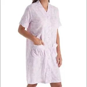 Miss Elaine Womens Sleepwear Lounge Short Robe