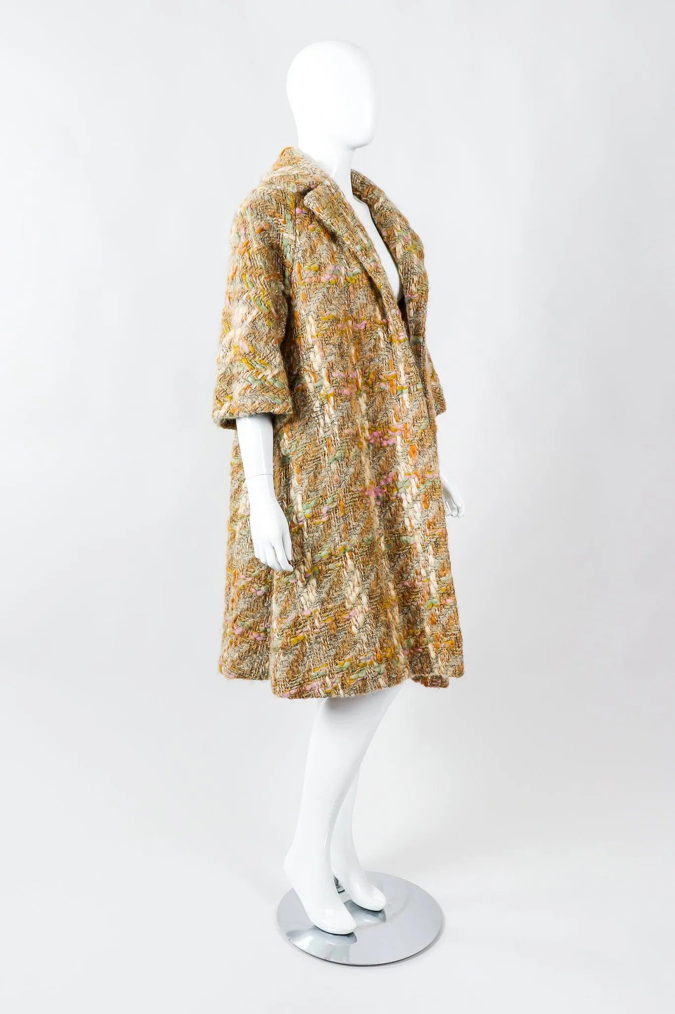 Mohair Bouclé Swing Coat
