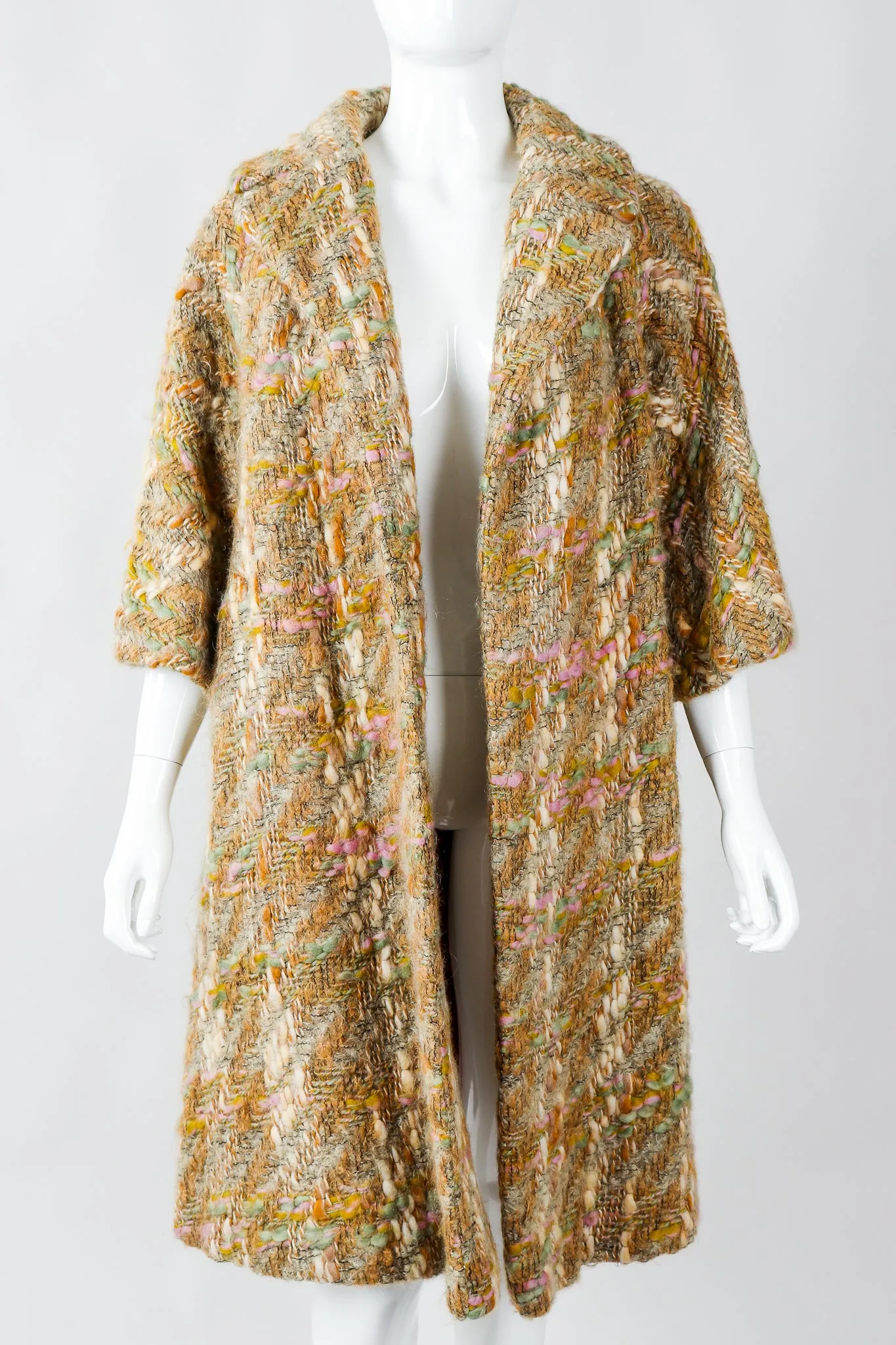 Mohair Bouclé Swing Coat