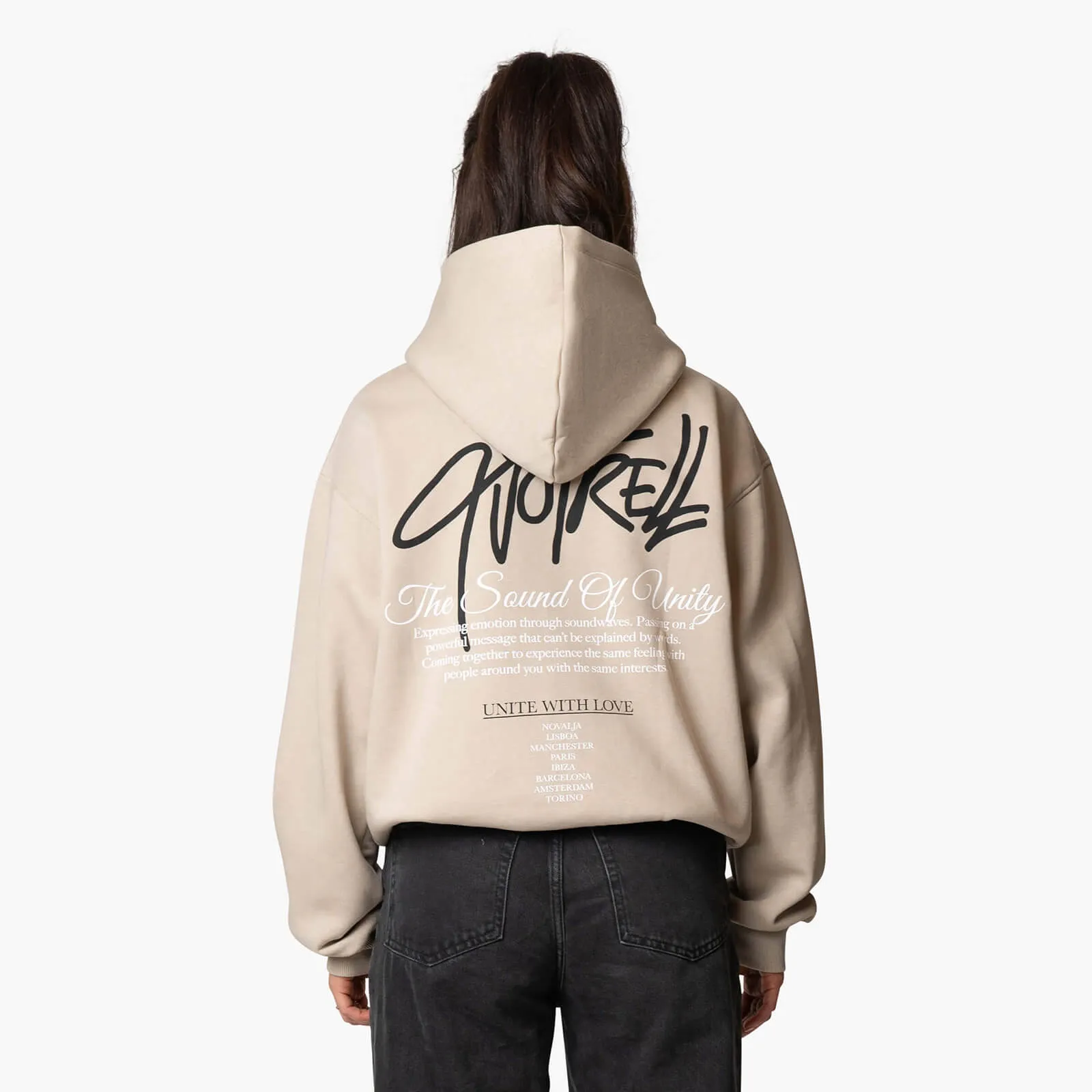 MONTEREY UNITY HOODIE | TAUPE/BLACK
