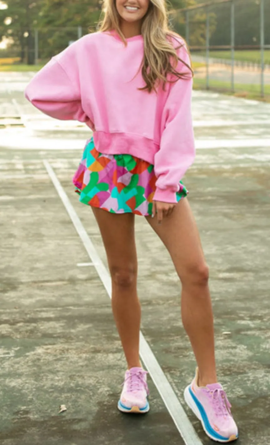 **MORE COLORS** Feelin Sporty Printed Smock Waist Skort