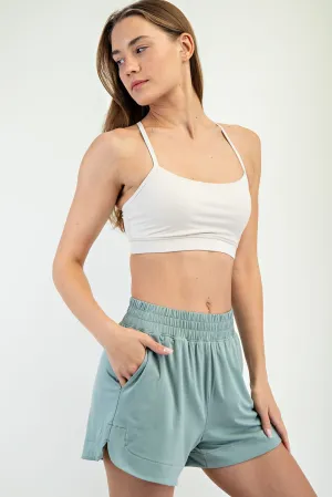 Moss Green Modal Shorts