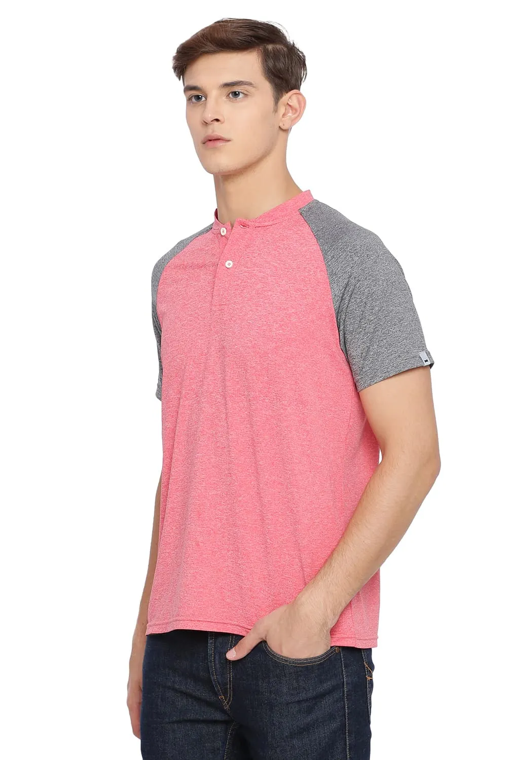Muscle Fit Henley T Shirt