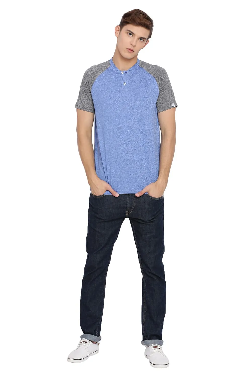 Muscle Fit Henley T Shirt