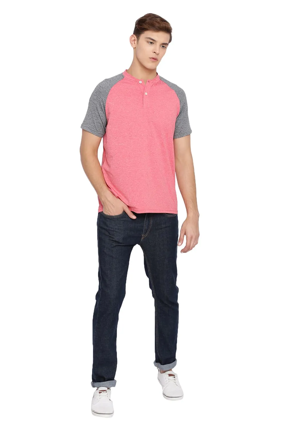 Muscle Fit Henley T Shirt