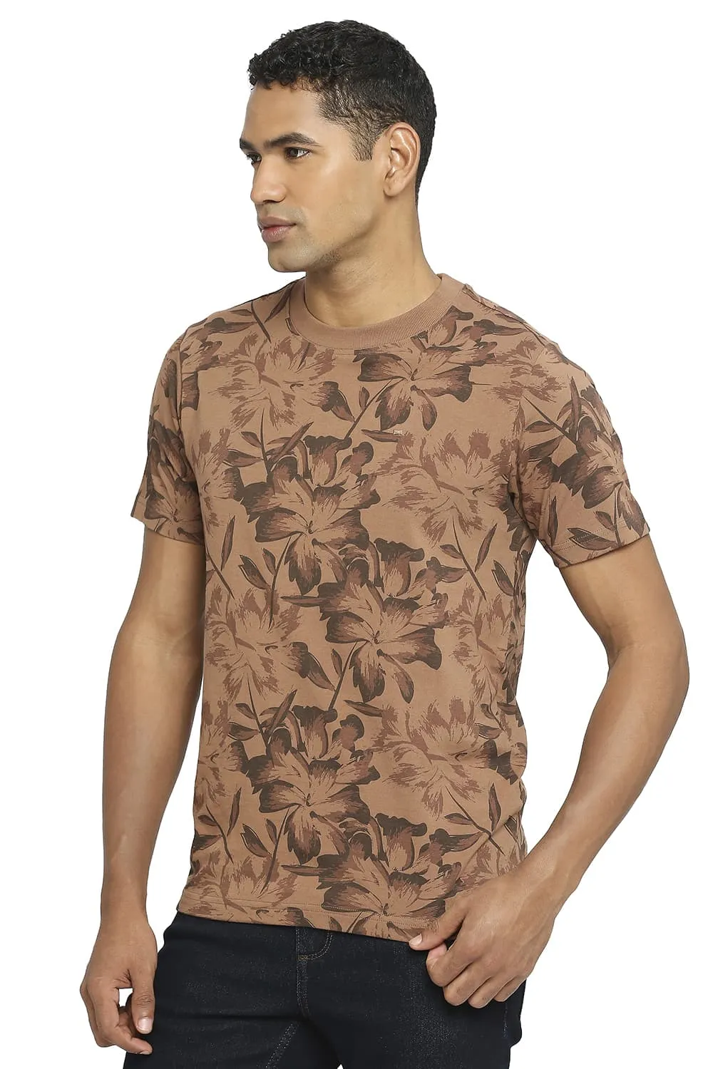 Muscle Fit Printed Crew T-shirt