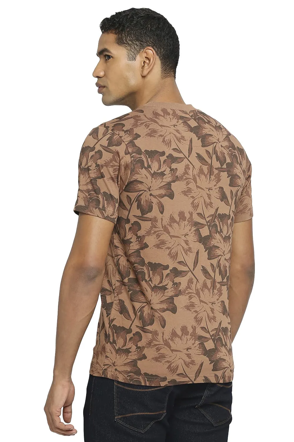Muscle Fit Printed Crew T-shirt