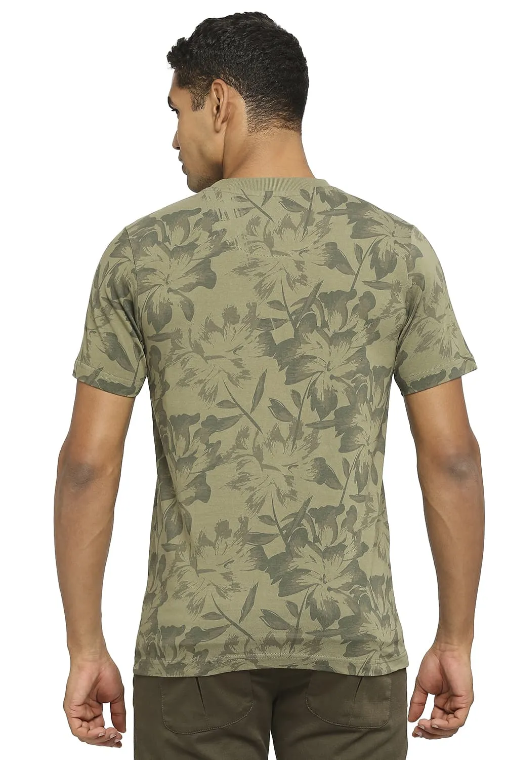 Muscle Fit Printed Crew T-shirt