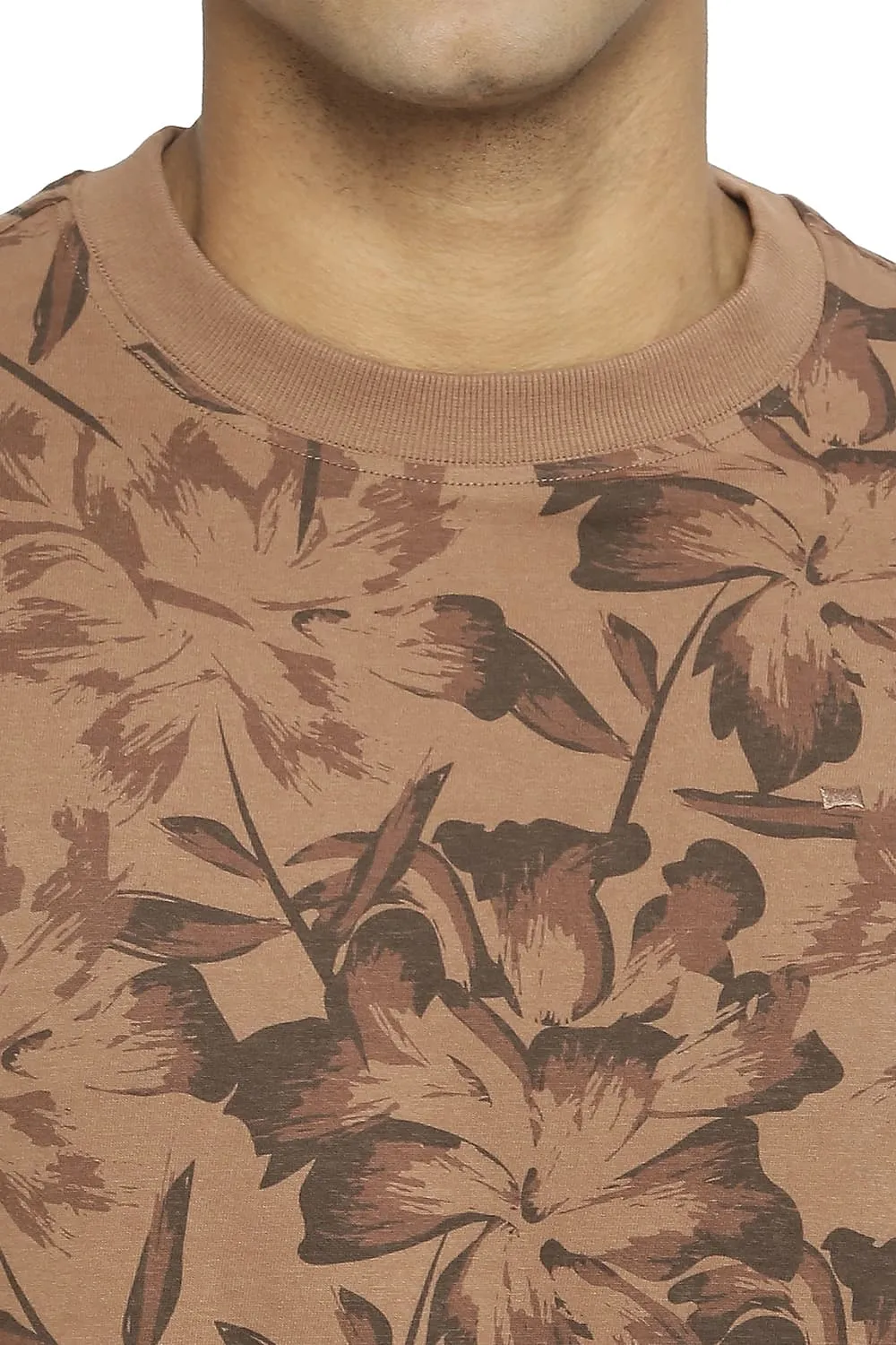 Muscle Fit Printed Crew T-shirt