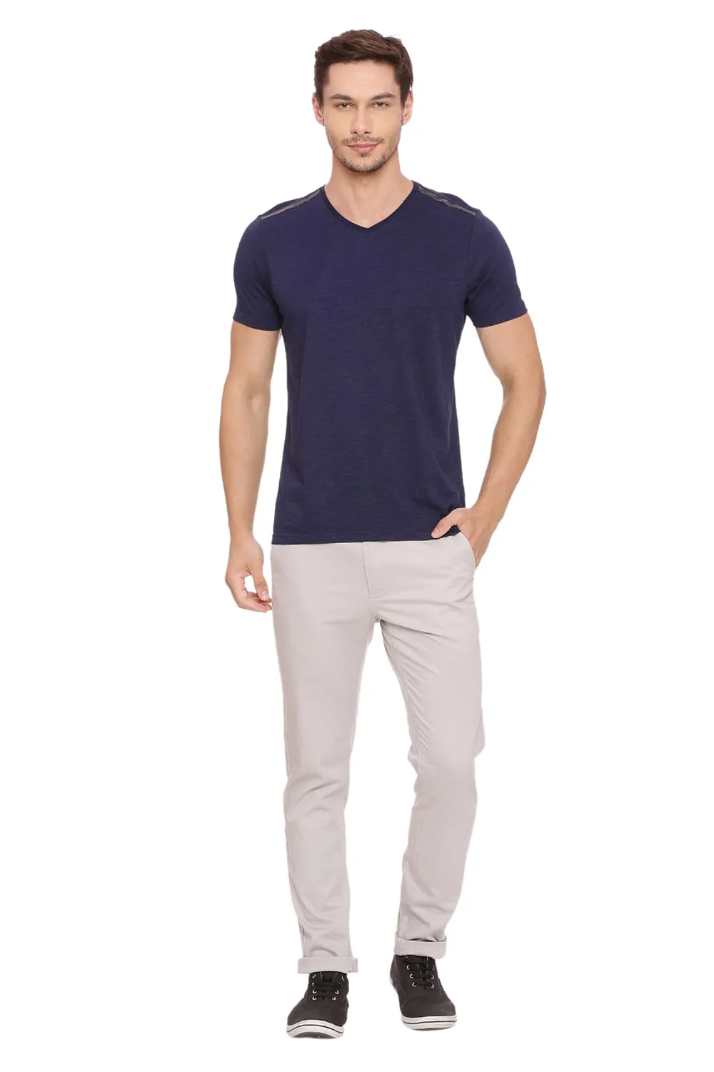 Muscle Fit V Neck T Shirt