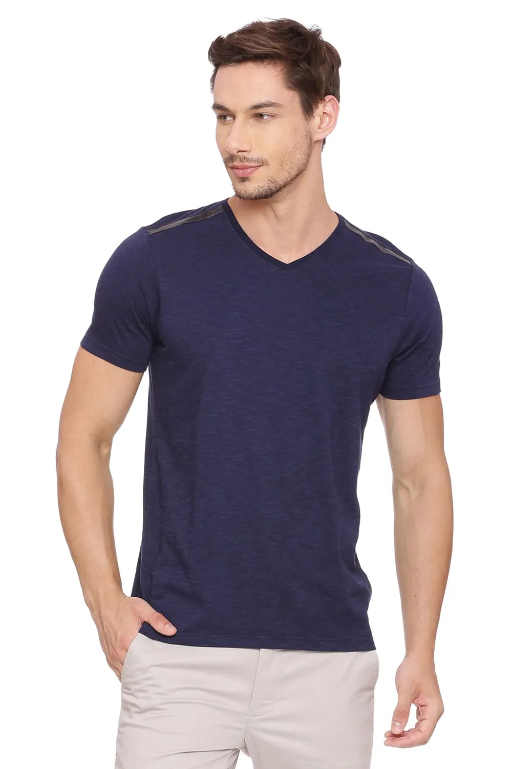 Muscle Fit V Neck T Shirt