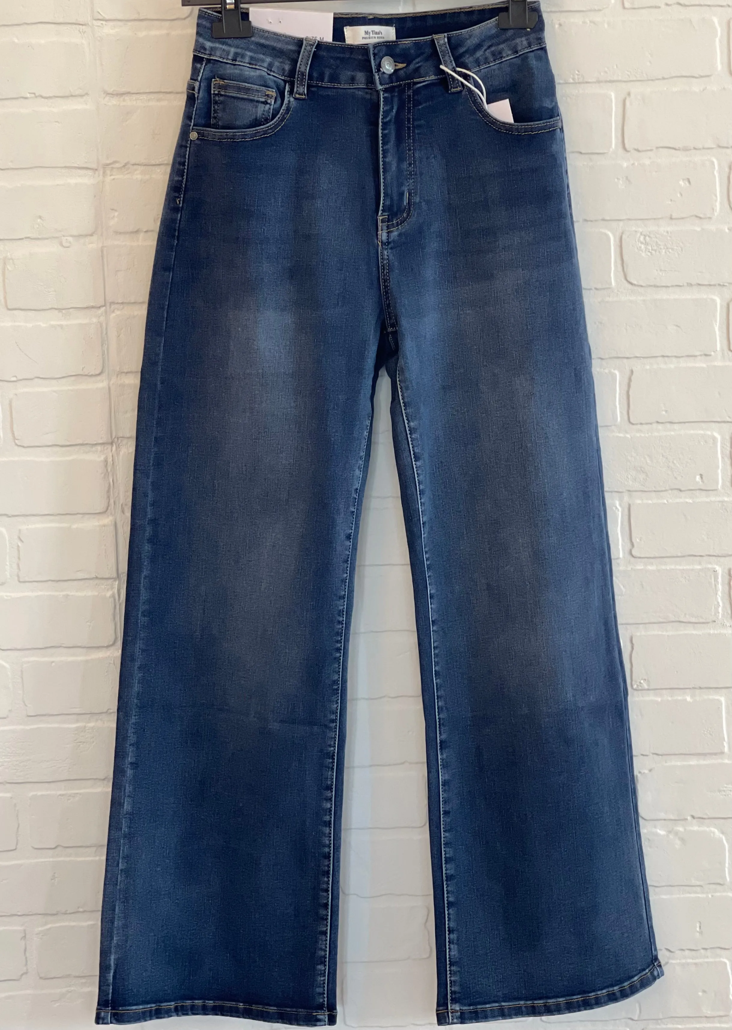 My Tina Mini Wide Leg Dark Wash Jeans