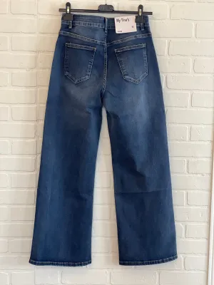 My Tina Mini Wide Leg Dark Wash Jeans