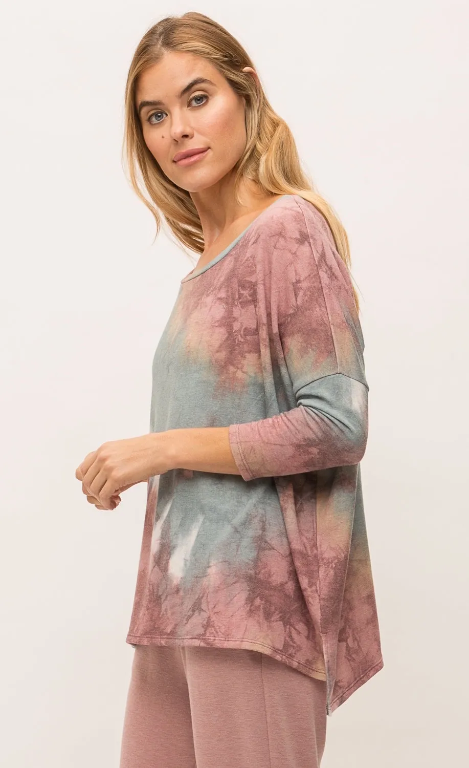 Mystree Vintage Burgundy Tie Dye Set