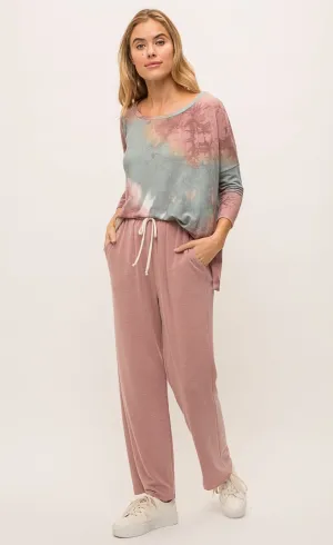 Mystree Vintage Burgundy Tie Dye Set