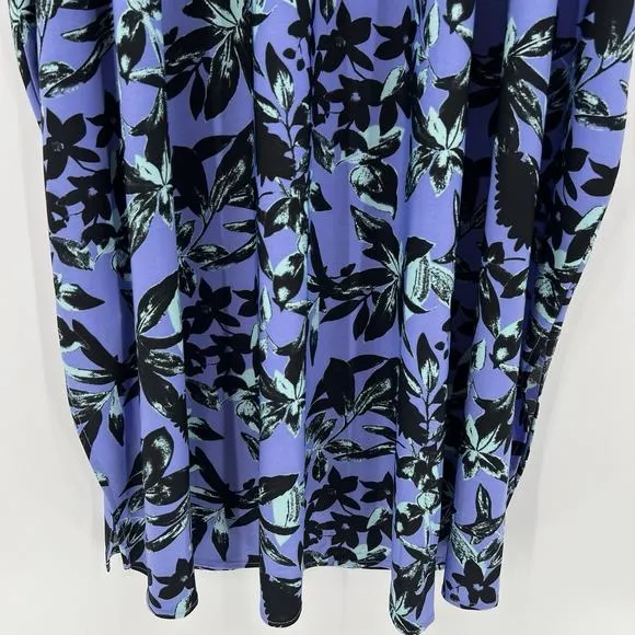 N Natori Jakarta Slinky Knit Caftan Floral Mumu Sleepwear Gown Dress Size XL