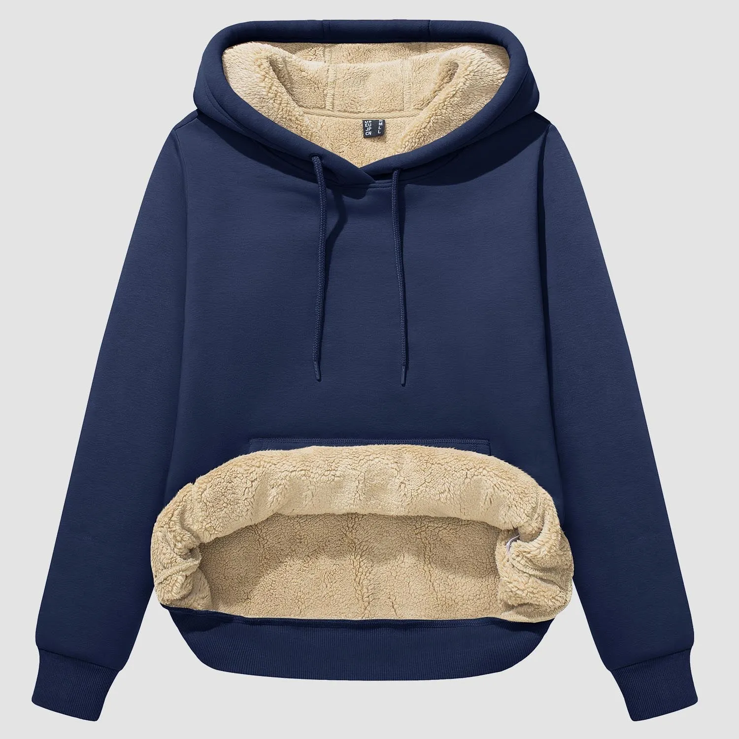Nadine - Sherpa hoody with fleece lining and pocket