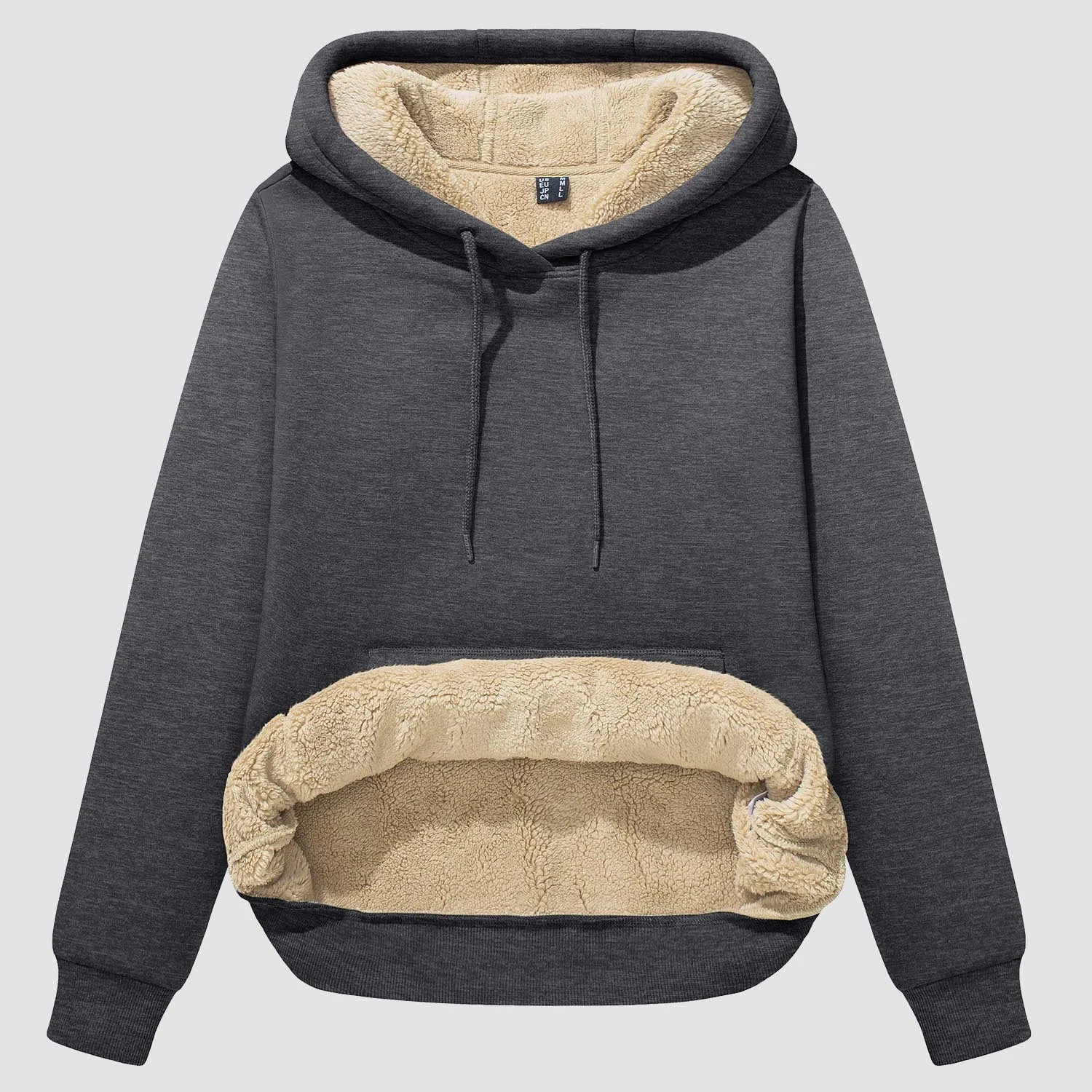 Nadine - Sherpa hoody with fleece lining and pocket