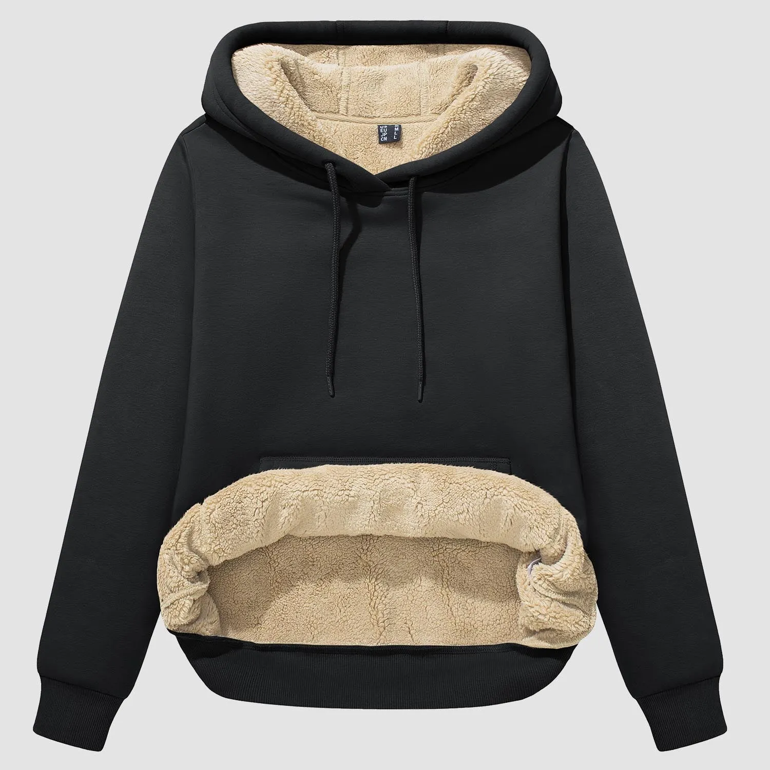 Nadine - Sherpa hoody with fleece lining and pocket