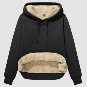 Nadine - Sherpa hoody with fleece lining and pocket