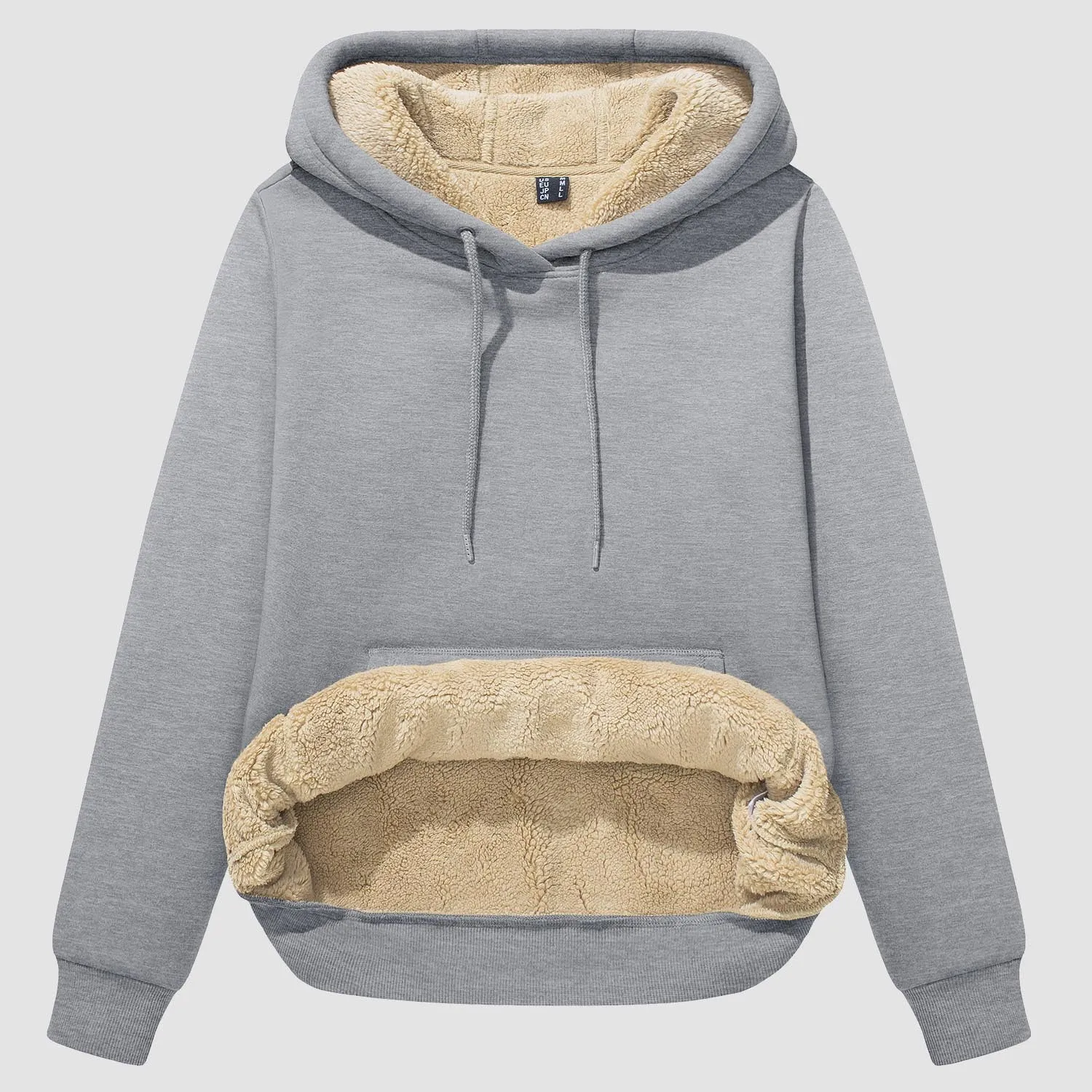 Nadine - Sherpa hoody with fleece lining and pocket