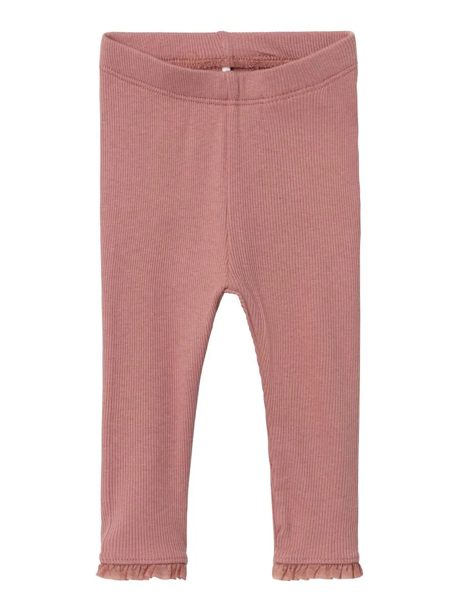 NAME IT | Baby Girl Rib Knit Leggings
