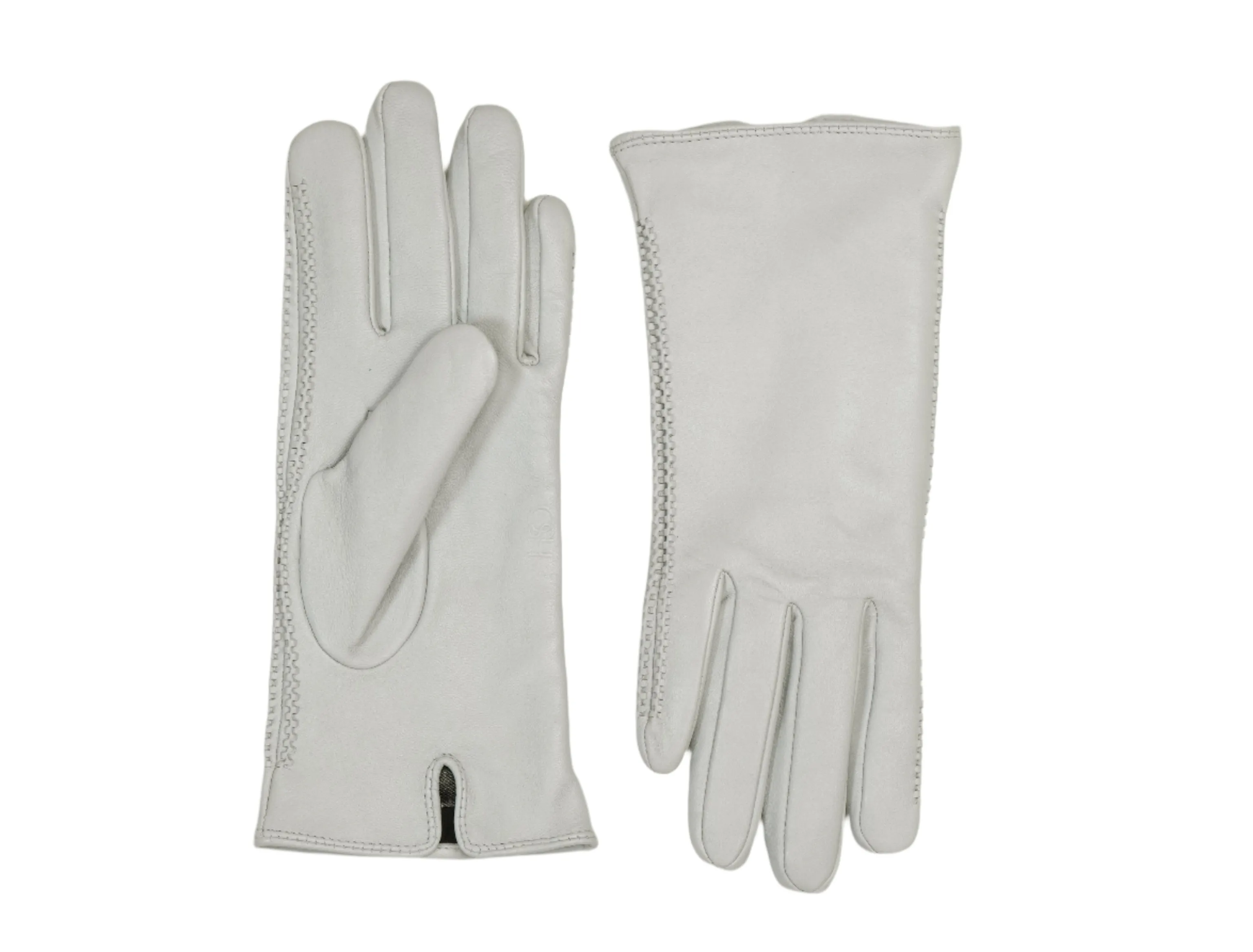 Nappa Leather Glove with Cashmere Overlay & Lining - Fog (M/L)