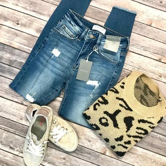 NATURE DENIM BY KANCAN NT3005M High Rise Skinny Jeans