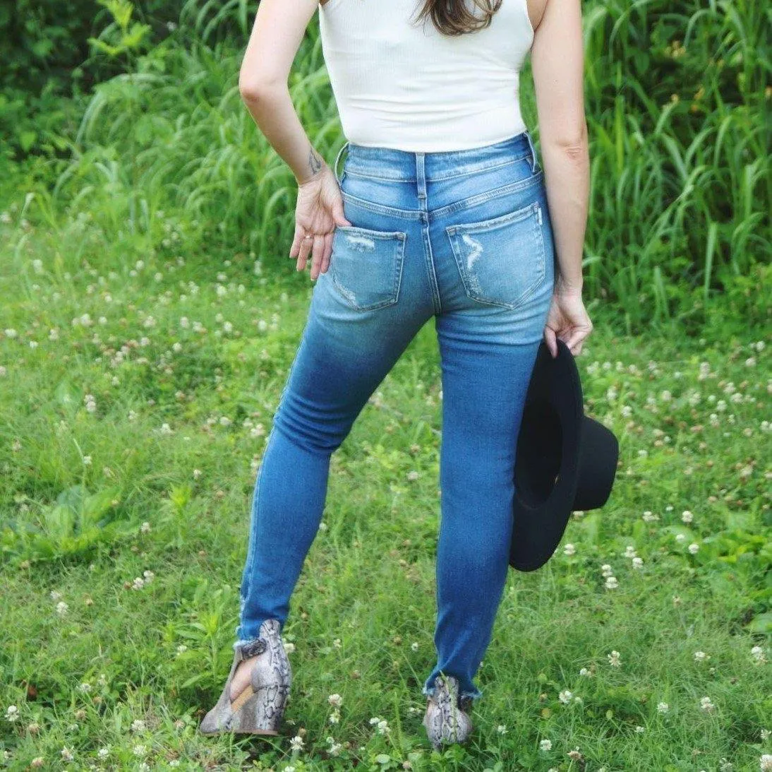 NATURE DENIM BY KANCAN NT3005M High Rise Skinny Jeans