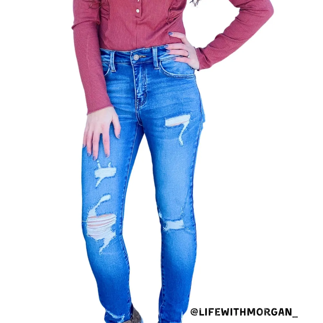 NATURE DENIM BY KANCAN NT3005M High Rise Skinny Jeans