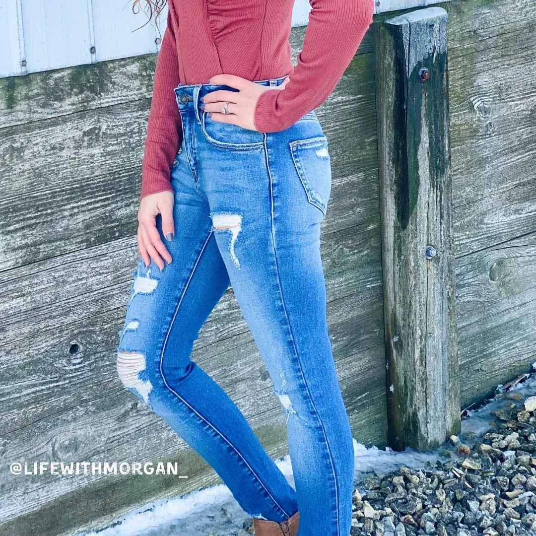 NATURE DENIM BY KANCAN NT3005M High Rise Skinny Jeans