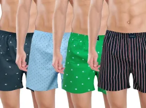 Navy, Sky, Green & Black Boxers Combo