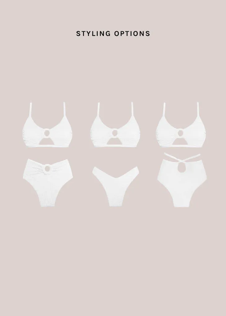 Nazaré Bikini Top | White