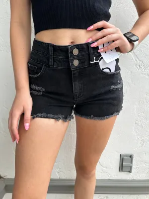 ND double button black shorts