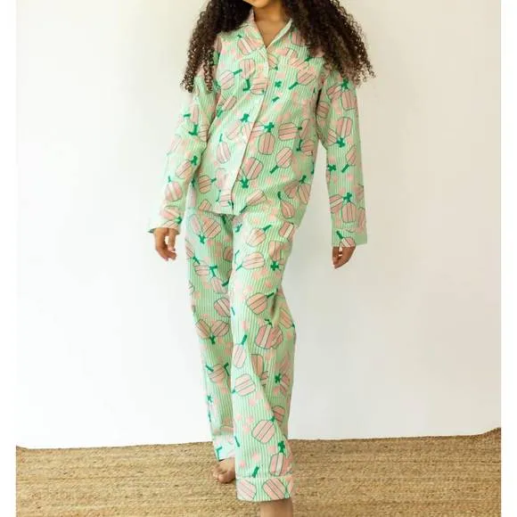 NEW 8 OAK LANE pickleball pajamas in green
