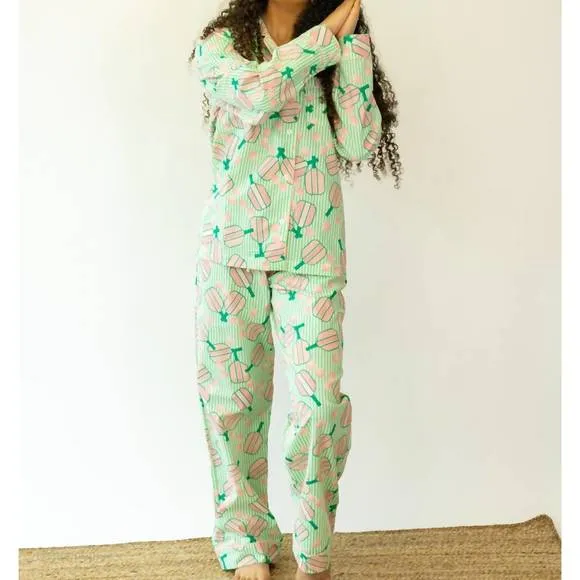 NEW 8 OAK LANE pickleball pajamas in green