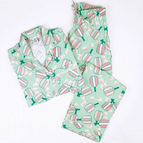 NEW 8 OAK LANE pickleball pajamas in green