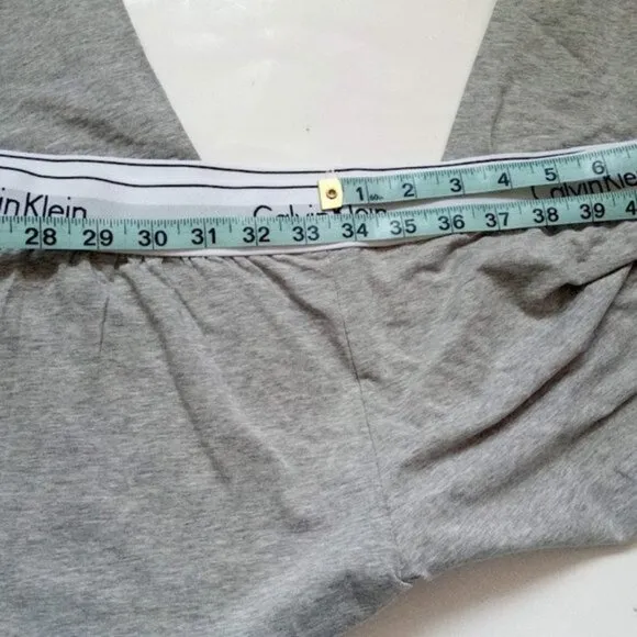 New Calvin Klein Modern Cotton Sleepwear Gray Grey Pants Women's Size Large