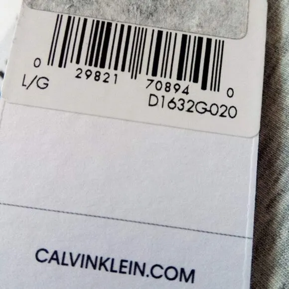New Calvin Klein Modern Cotton Sleepwear Gray Grey Pants Women's Size Large