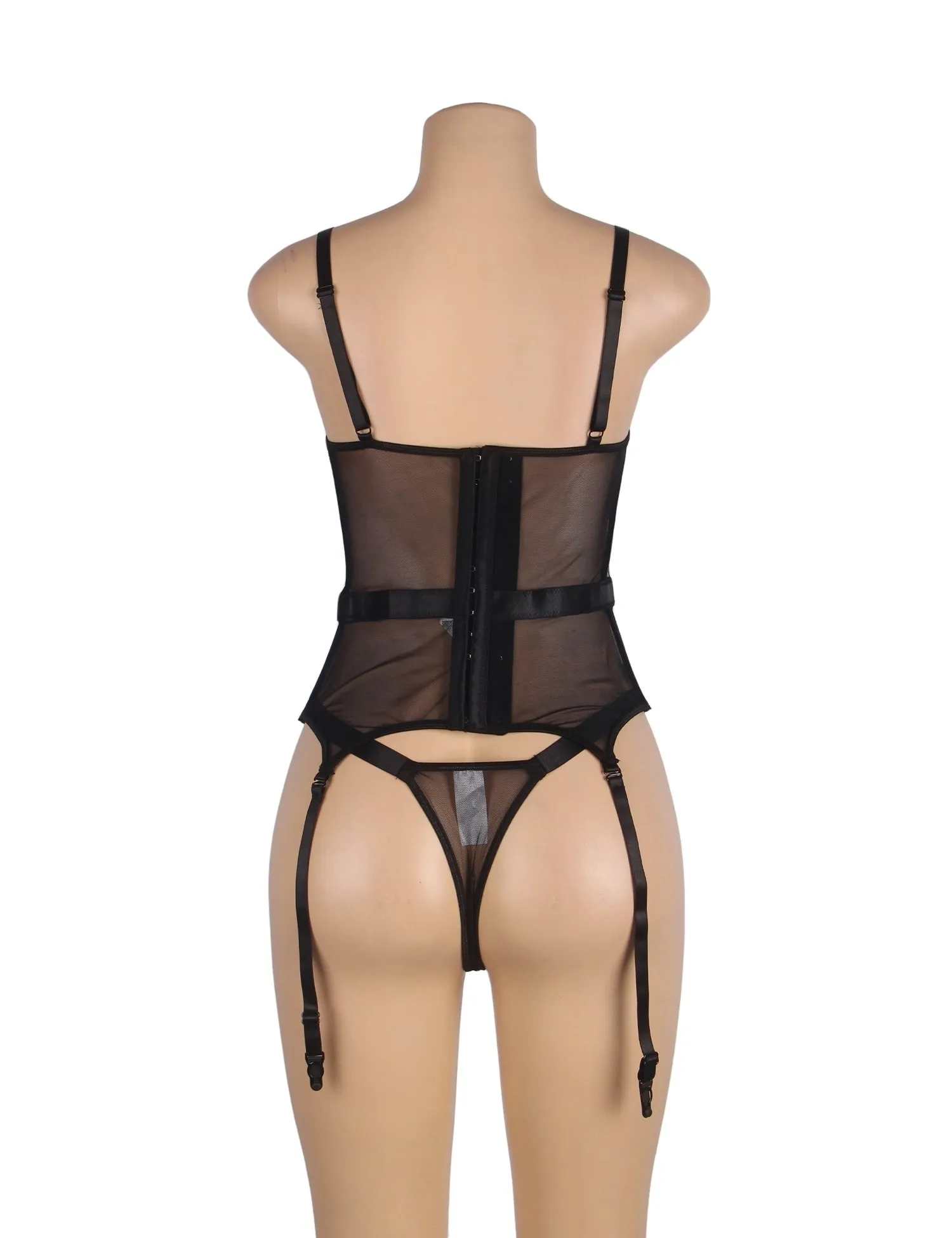 New Elegant Embroidery Garter Lingerie With Long Row Of Back Buckles