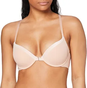 New Iris & Lilly Womens front close bra with rose gold hardware, Blush Pink, Sz 38A!