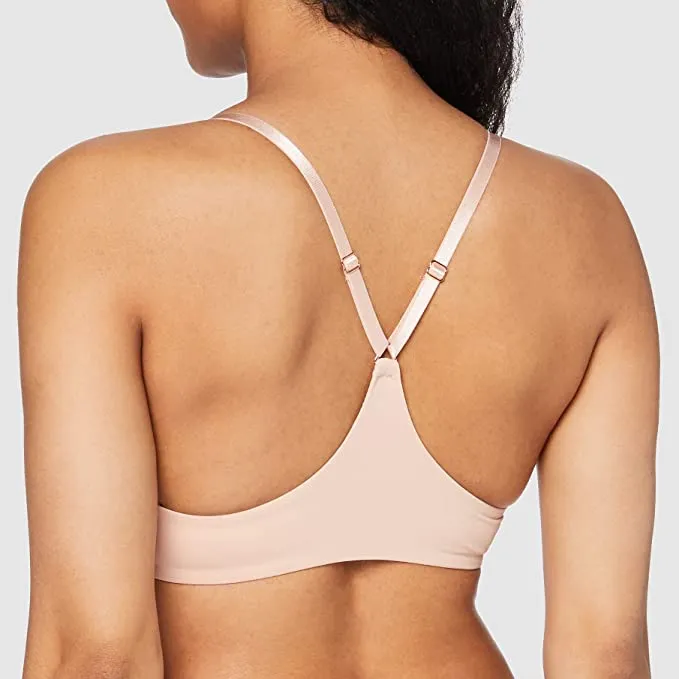 New Iris & Lilly Womens front close bra with rose gold hardware, Blush Pink, Sz 38A!