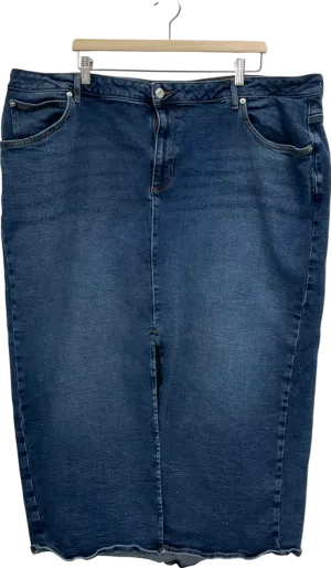 New Look Blue Plus Size Denim Maxi Skirt UK 28